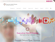 Tablet Screenshot of executivehealthcentre.com